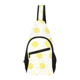 hand drawn sun pattern All Over Print Chest Bag