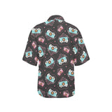 Camera Pattern Print Design 04 Women's All Over Print Hawaiian Shirt