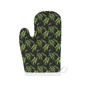 Green Peas Pattern Print Design 02 Heat Resistant Oven Mitts