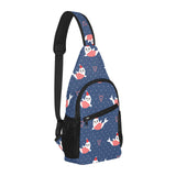 Cute sea lion seal christmas hat candy cane heart All Over Print Chest Bag