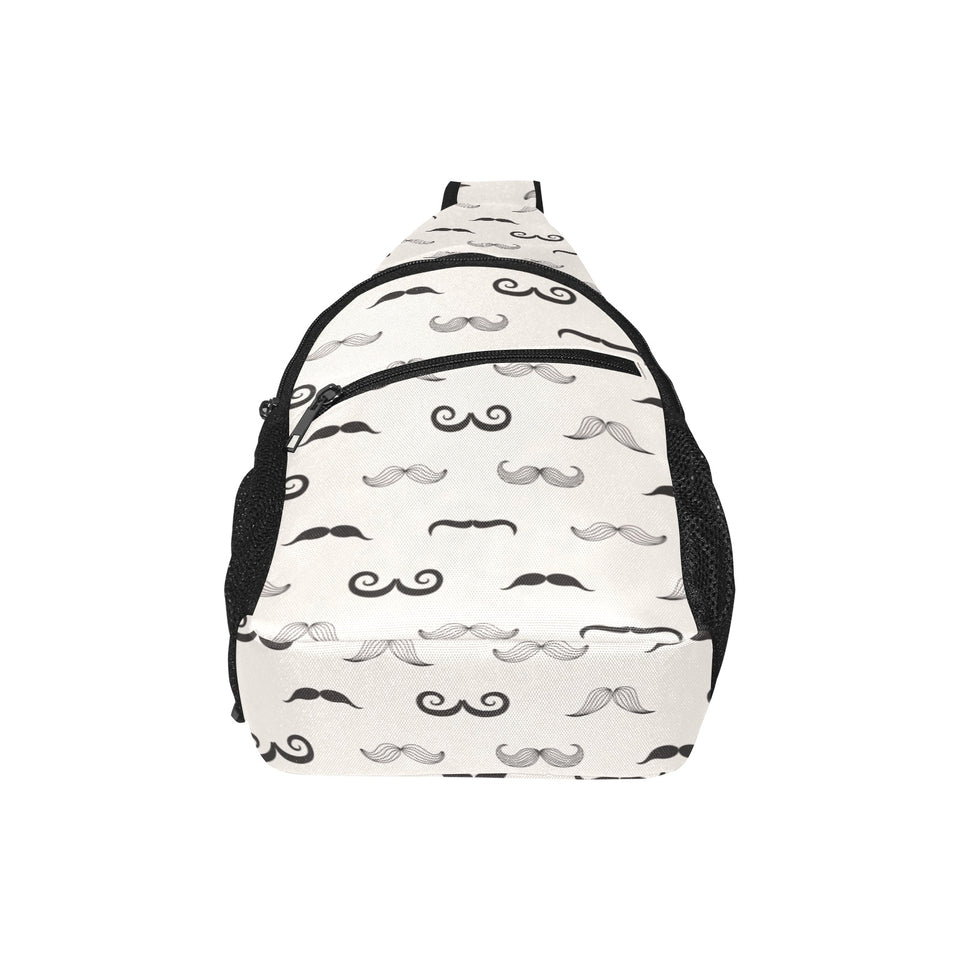 Mustache Beard Pattern Print Design 05 All Over Print Chest Bag