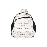 Mustache Beard Pattern Print Design 05 All Over Print Chest Bag