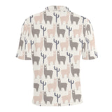 Llama Alpaca pattern Men's All Over Print Polo Shirt