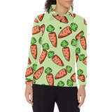 Carrot Pattern Print Design 05 Women's Long Sleeve Polo Shirt