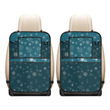Snowflake pattern dark background Car Seat Back Organizer