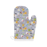 Math Pattern Print Design 04 Heat Resistant Oven Mitts