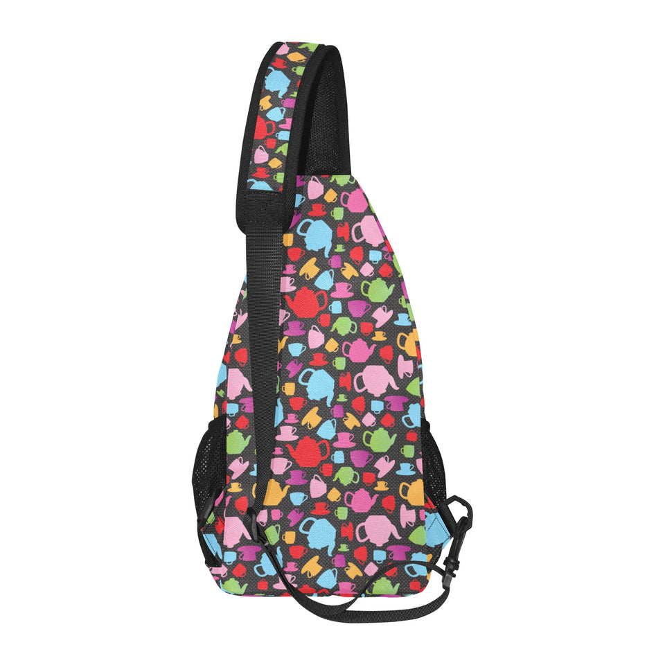 Tea pots Pattern Print Design 01 All Over Print Chest Bag