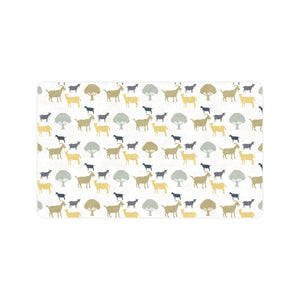 Silhouettes of goat and tree pattern Doormat