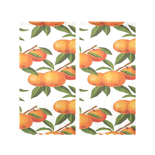 Oranges pattern background Gauze Curtain