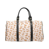 Cute Corgis Pattern pink background Travel Bag