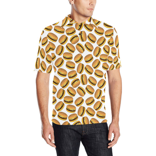 Hamburger Pattern Print Design 03 Men's All Over Print Polo Shirt