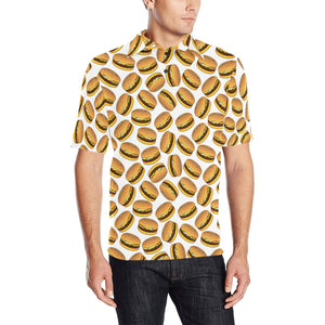 Hamburger Pattern Print Design 03 Men's All Over Print Polo Shirt