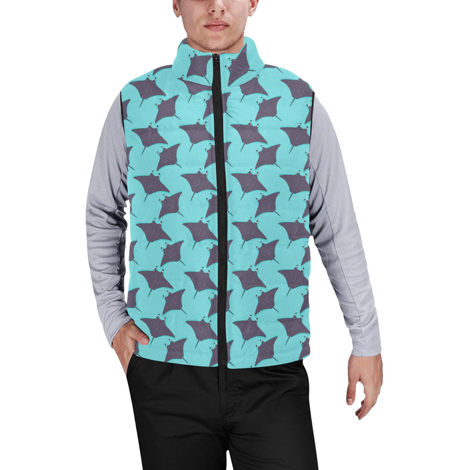 Stingray Pattern Print Design 02 Men's Padded Vest