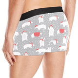 Cute polar bear christmas snow pattern Men's All Over Print Boxer Briefs Men's Underwear