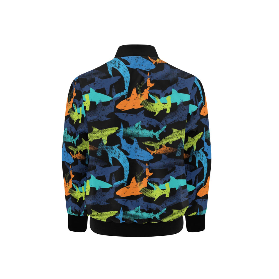 Colorful shark Kids' Boys' Girls' Bomber Jacket