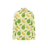 Durian pattern Women's Long Sleeve Polo Shirt