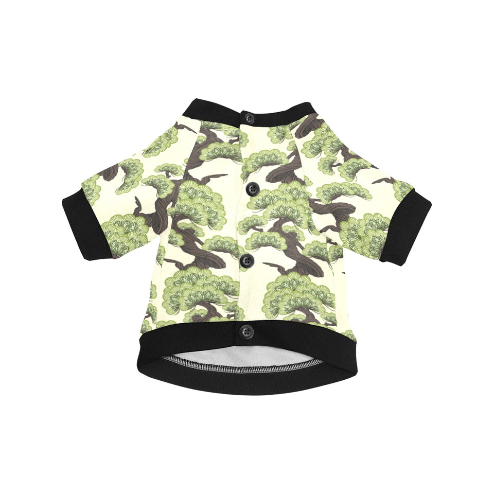 Bonsai pattern All Over Print Pet Dog Round Neck Fuzzy Shirt