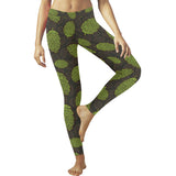Hop pattern black background Women's Legging Fulfilled In US
