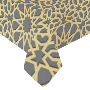 arabic star gold pattern Tablecloth