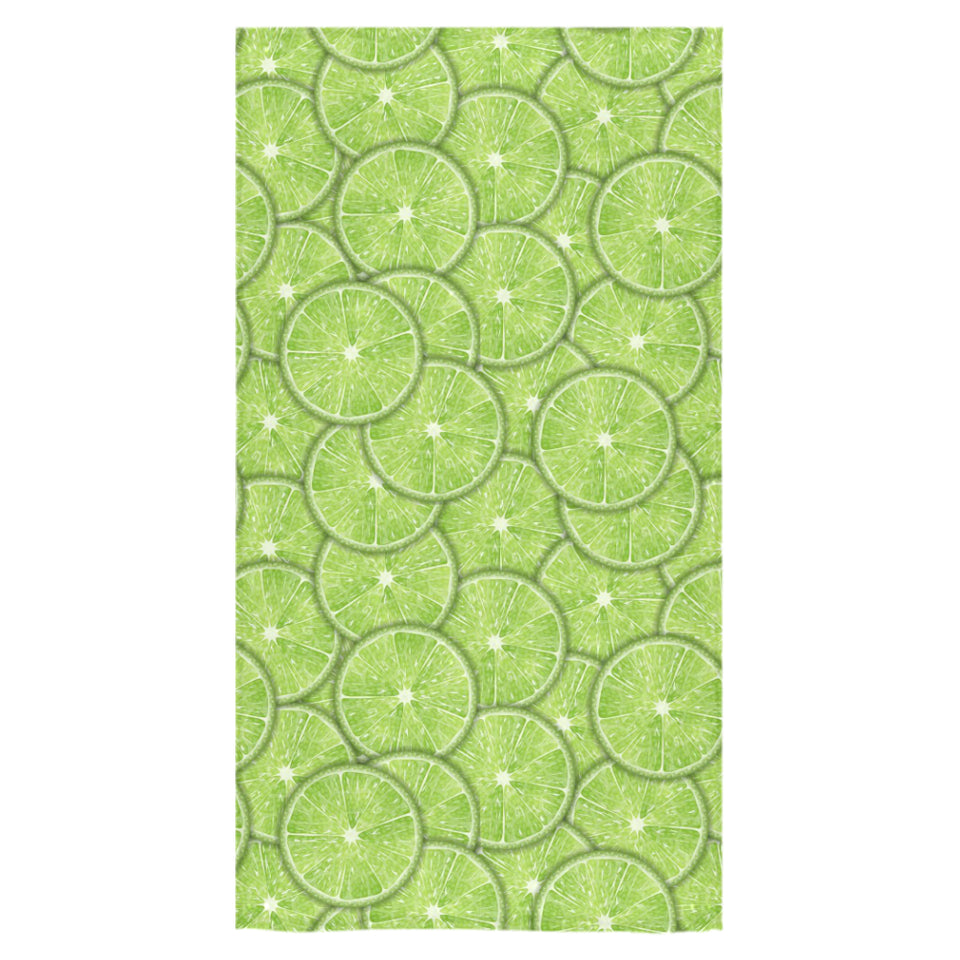 Slices of Lime pattern Bath Towel