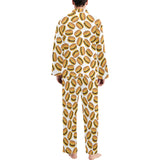 Hamburger Pattern Print Design 03 Men's Long Pajama Set