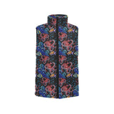 Octopus sea wave tropical fishe pattern Women's Padded Vest