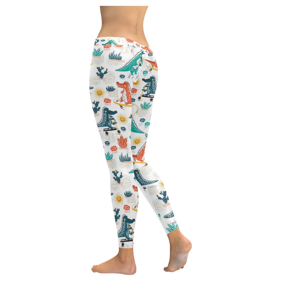 Cute Crocodile Pattern Women's Legging Fulfilled In US