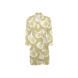 Garlic design pattern Men's Long Sleeve Belted Night Robe