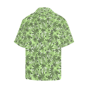 Canabis Marijuana Weed Pattern Print Design 01 Men's All Over Print Hawaiian Shirt (Model T58)