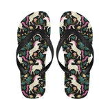 Unicorns forest background Unisex Flip Flops