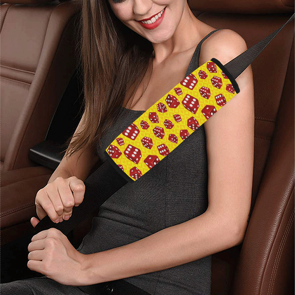 Dice Pattern Print Design 04 Car Seat Belt Cover