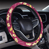 Popcorn Pattern Print Design 02 Car Steering Wheel Cover