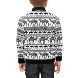 Camel polynesian tribal pattern Kids' Boys' Girls' Bomber Jacket