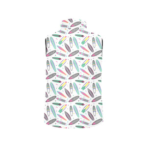 Surfboard Pattern Print Design 04 Men's Padded Vest