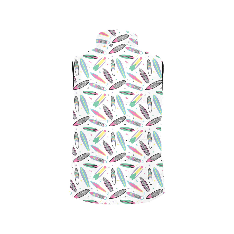 Surfboard Pattern Print Design 04 Men's Padded Vest