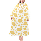 Potato Chips Pattern Print Design 03 Blanket Robe with Sleeves