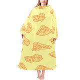 Cheese design pattern Blanket Robe with Sleeves