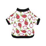 dragon fruits white background All Over Print Pet Dog Round Neck Fuzzy Shirt