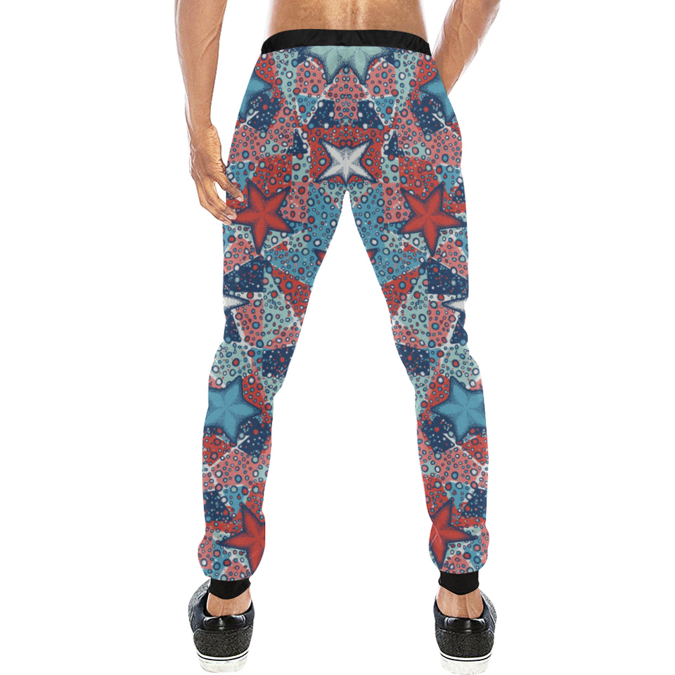 Hand drawn colorful starfish Unisex Casual Sweatpants