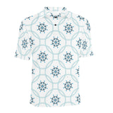 nautical steering wheel chain Men's All Over Print Polo Shirt