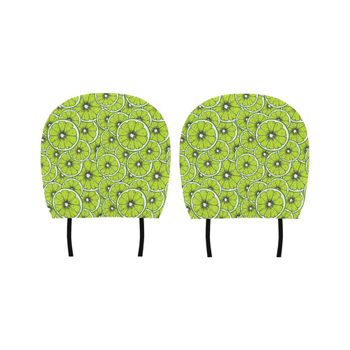 Slices of Lime design pattern Car Headrest Cover