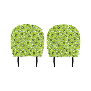 Slices of Lime design pattern Car Headrest Cover