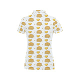 Pancake Pattern Print Design 03 Women's All Over Print Polo Shirt
