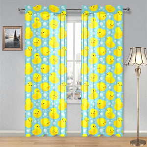 Duck Pattern Print Design 03 Gauze Curtain