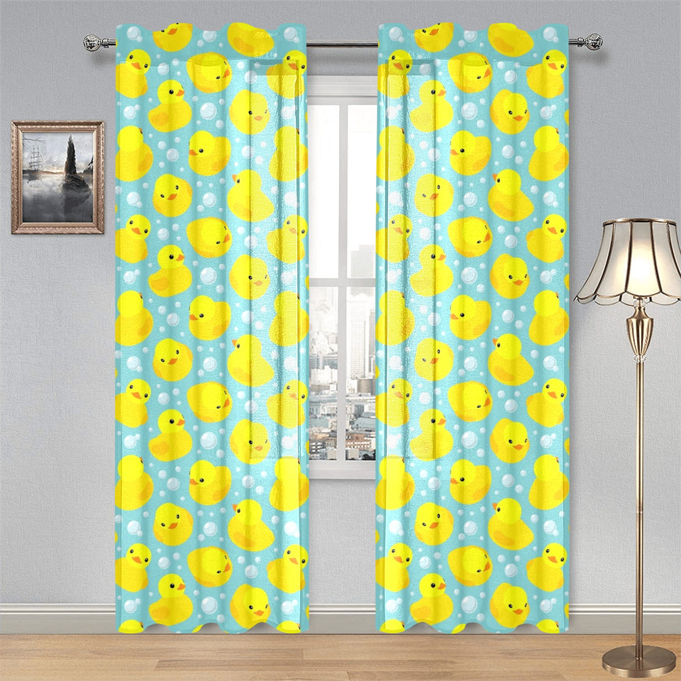 Duck Pattern Print Design 03 Gauze Curtain