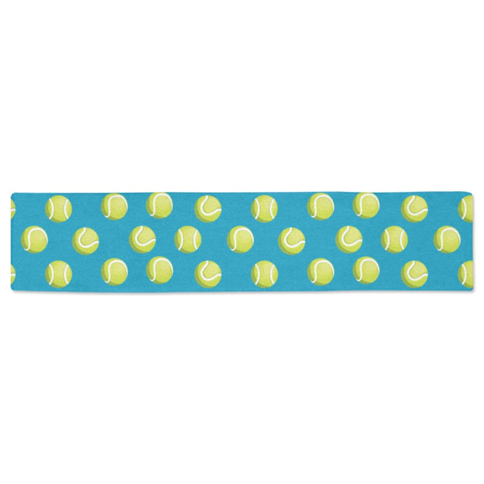 Tennis Pattern Print Design 05 Table Runner