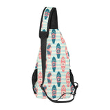 Surfboard Pattern Print Design 02 All Over Print Chest Bag