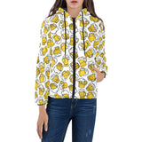 Beer design pattern Women's Padded Hooded Jacket