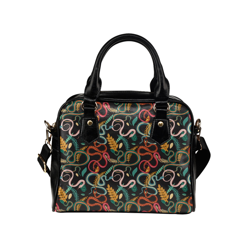 Colorful snake plant pattern Shoulder Handbag