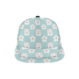 Maneki neko cat sakura All Over Print Snapback Cap